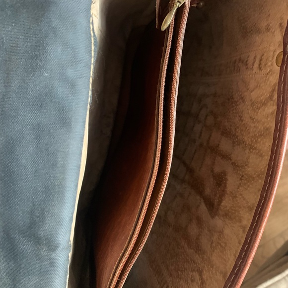 Brahmin Brown Croc-Embossed Tote - Picture 9 of 10